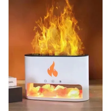 Aroma Diffusor - Himalaya Salzgrotte - USB - Flammeffekt
