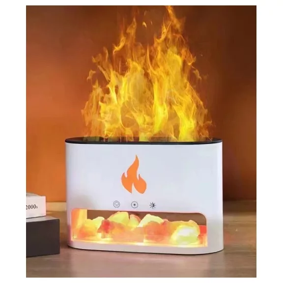 Aroma Diffusor - Himalaya Salzgrotte - USB - Flammeffekt