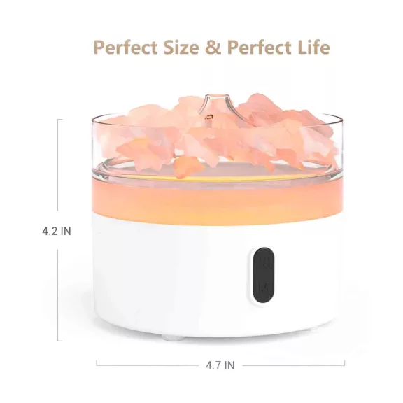 Himalaya Salz Aromadiffusor - Nachtlicht - USB - Flammeffekt Himalaya Salz Aromadiffusor - Nachtlicht - USB - Flammeffekt