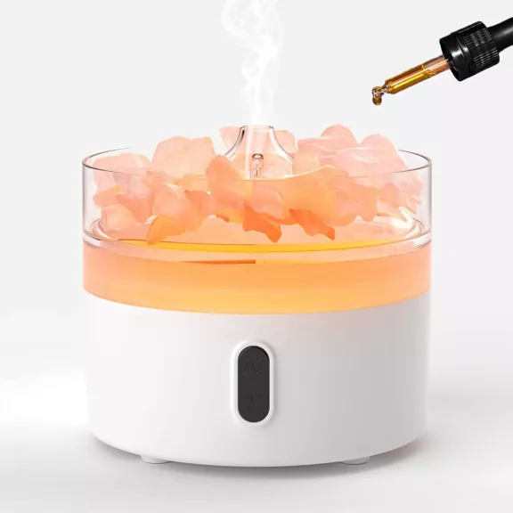 Himalaya Salz Aromadiffusor - Nachtlicht - USB - Flammeffekt Himalaya Salz Aromadiffusor - Nachtlicht - USB - Flammeffekt