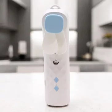 Weißer Mini-Luftbefeuchter Ventilator - USB-Aufladung