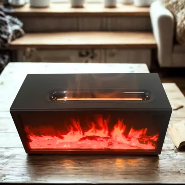   USB-Aromadiffusor mit Farbwechsel – Flammeneffekt und Vogelgesang