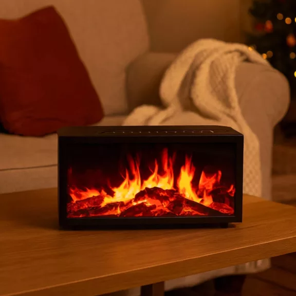 USB-Aromadiffusor mit Farbwechsel – Flammeneffekt und Vogelgesang