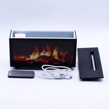   USB-Aromadiffusor mit Farbwechsel – Flammeneffekt und Vogelgesang