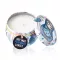 Dekorative Sojakerze in Metallhalter – Matroschka-Puppe – Dolly Blue