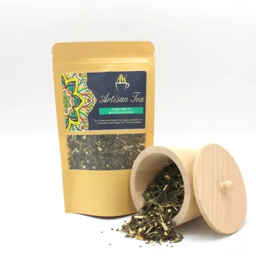 Öko Klassischer Grüner Tee mit Zitrone und Ingwer 50 g