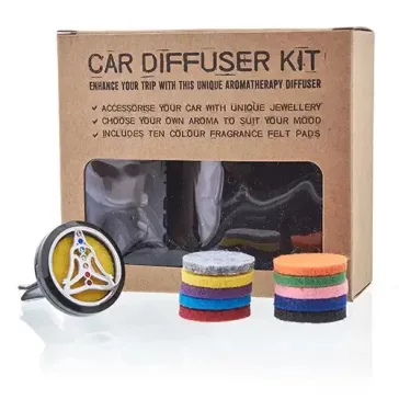 Auto Aroma Diffusor - Pewter Yoga Chakra - 30mm