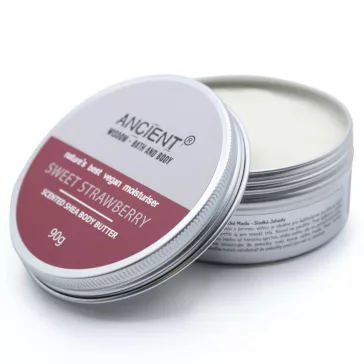   Luxuriöse, duftende Sheabutter-Körperlotion - Erdbeeriger, süßer Früchterausch