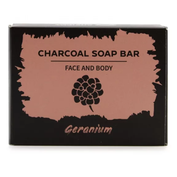 Geranium - Aktivkohle-Seife 85g Geranium - Aktivkohle-Seife 85g