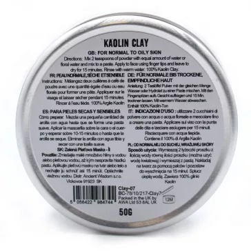 Kaolin Tonerde Gesichtsmaske 50g
