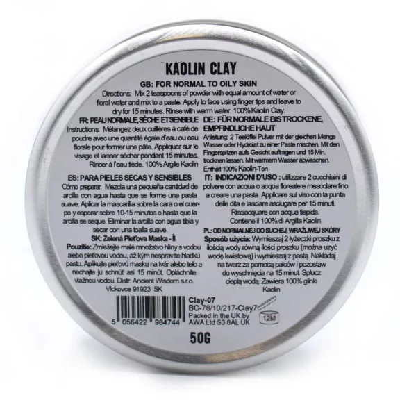 Kaolin Tonerde Gesichtsmaske 50g