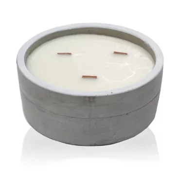 Große Beton-Sojakerze - Patchouli und Jantar