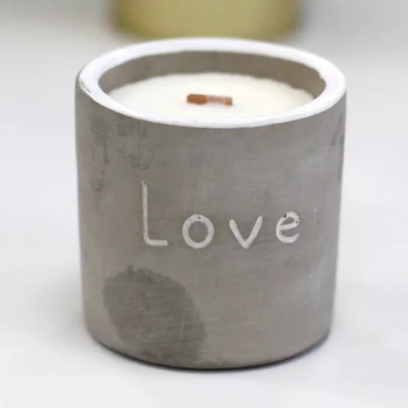 Sojakerzen aus Beton - Liebe - Feigen und schwarze Johannisbeeren