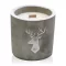 Mittlere Beton-Sojakerze - Hirsch - Whiskey und Rauch