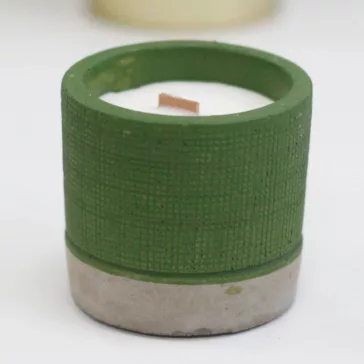 Sojakerzen aus Beton - Grün - Moos und Kräuter
