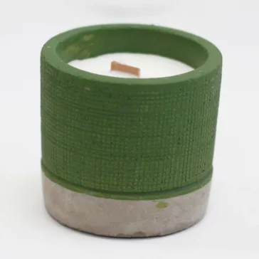 Sojakerzen aus Beton - Grün - Moos und Kräuter