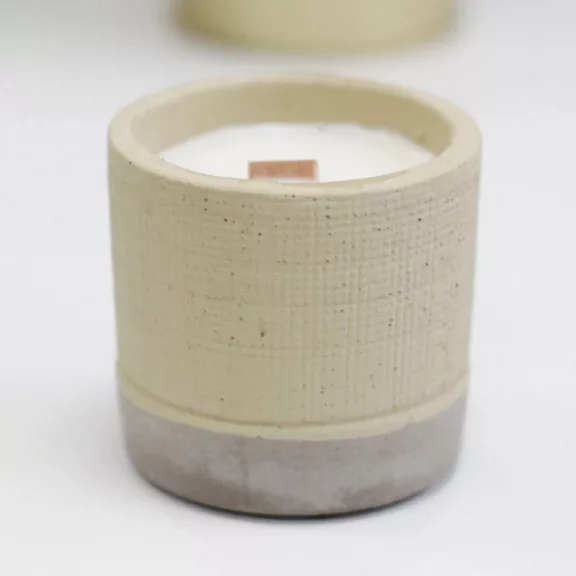 Sojakerzen aus Beton - Beige - Kaffee