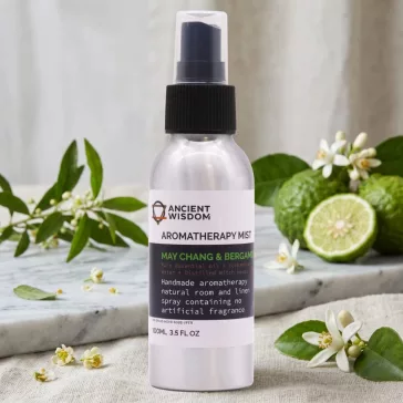   May Chang und Bergamotte – Raumduft mit ätherischen Ölen im Sprühflakon – 100 ml