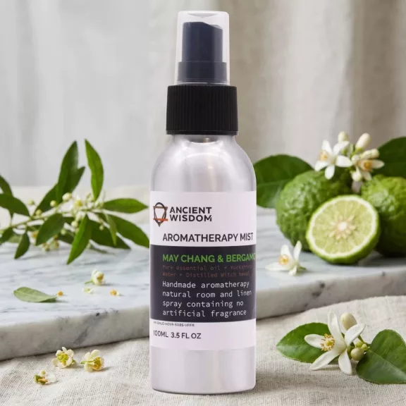 May Chang und Bergamotte – Raumduft mit ätherischen Ölen im Sprühflakon – 100 ml May Chang und Bergamotte – Raumduft mit ätherischen Ölen im Sprühflakon – 100 ml