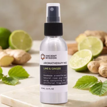   Raumduft mit ätherischen Ölen aus Limette und Ingwer im Sprühflakon, 100 ml