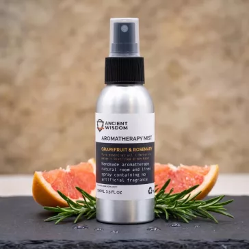   Raumduft mit ätherischen Ölen aus Grapefruit und Rosmarin im Sprühflakon – 100 ml