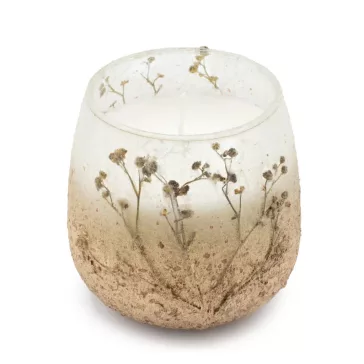   Wildblumen-Feld-Glaskerze – Duft „Brezza Marina“ (mittel, 280 g)