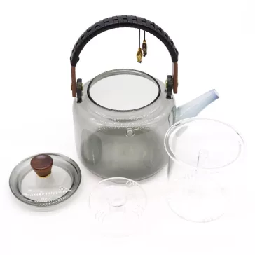 Klassische Glas-Teekanne mit Dampfventil – 1000 ml