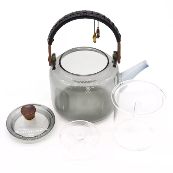 Klassische Glas-Teekanne mit Dampfventil – 1000 ml Klassische Glas-Teekanne mit Dampfventil – 1000 ml