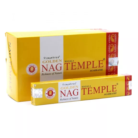 15g Golden Nag Räucherstäbchen - Tempel 15g Golden Nag Räucherstäbchen - Tempel