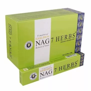 15g Golden Nag Räucherstäbchen - Sieben Kräuter