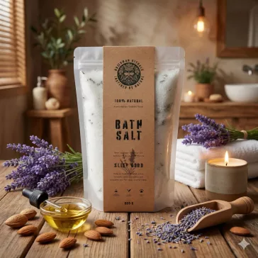 Greenman Lavendel-Epsom-Badesalz – Süße Träume (800 g)