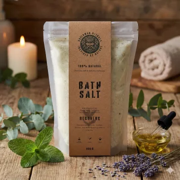 Greenman Menthol Epsom Badesalz – Erneuerung (800 g)