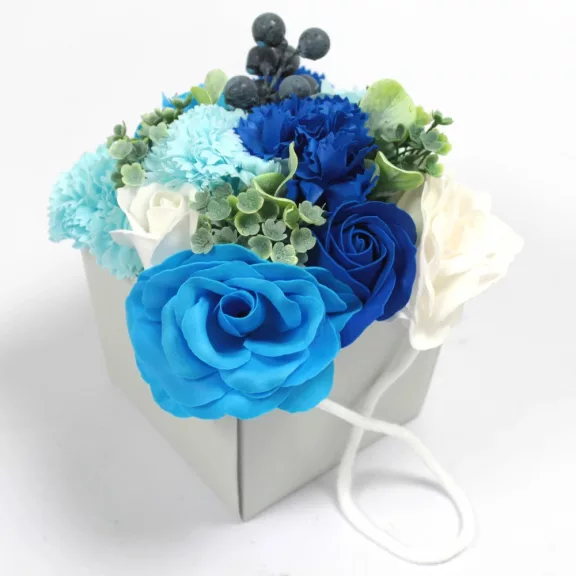 Seifenblumenstrauß - Hochzeit Blau