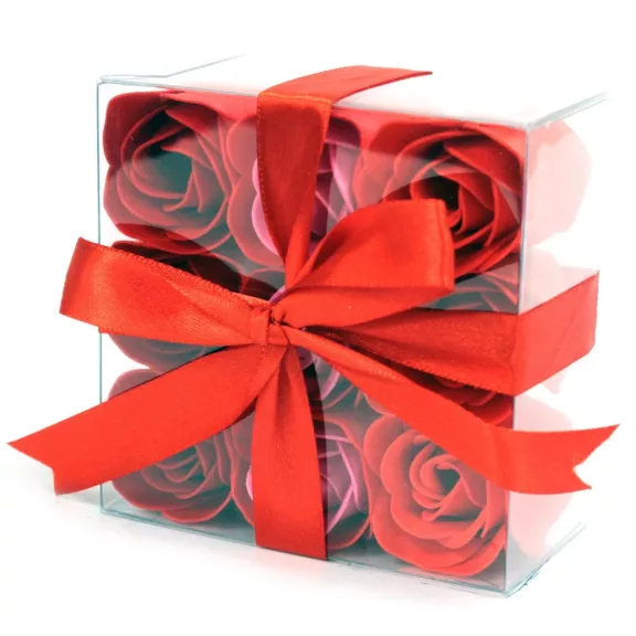 9 Stück Seifenblumen-Set - Rote Rosen 9 Stück Seifenblumen-Set - Rote Rosen