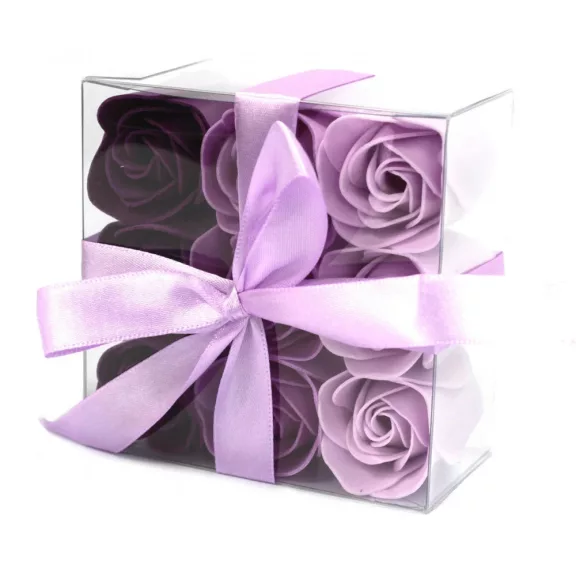 9 Stück Seifenblumen Set - Lavendelfarbene Rosen 9 Stück Seifenblumen Set - Lavendelfarbene Rosen
