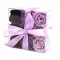 9 Stück Seifenblumen Set - Lavendelfarbene Rosen