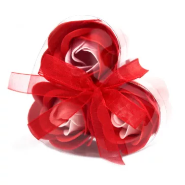 3 Stück Seifenblumen Set - Rote Rosen