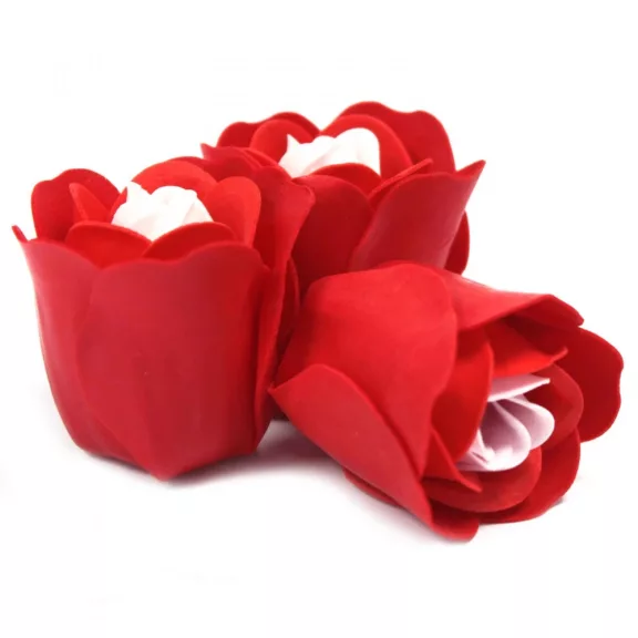 3 Stück Seifenblumen Set - Rote Rosen 3 Stück Seifenblumen Set - Rote Rosen