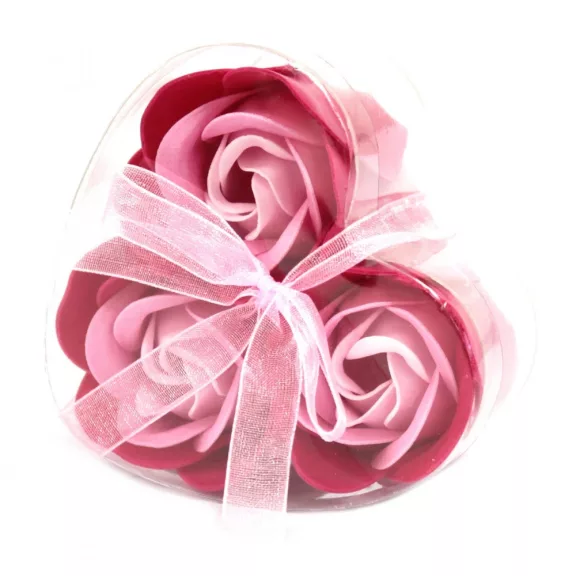 3 Stücke Seifenblumen-Set - Rosa Rosen 3 Stücke Seifenblumen-Set - Rosa Rosen