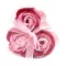 3 Stücke Seifenblumen-Set - Rosa Rosen