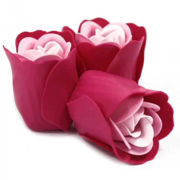 3 Stücke Seifenblumen-Set - Rosa Rosen 3 Stücke Seifenblumen-Set - Rosa Rosen