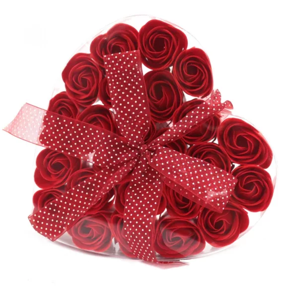 24 Stück Seifenblumen Set - Rote Rosen 24 Stück Seifenblumen Set - Rote Rosen