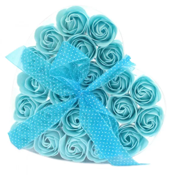 24 Stück Seifenblumen-Set - Blaue Rosen 24 Stück Seifenblumen-Set - Blaue Rosen
