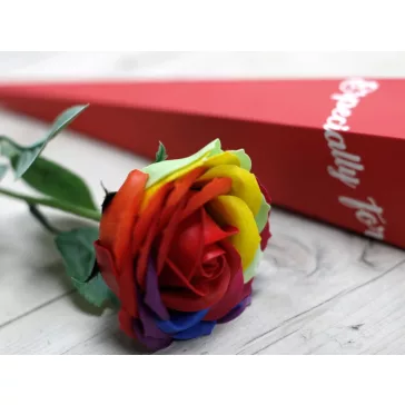 Luxus Seifenblume - Regenbogenrose
