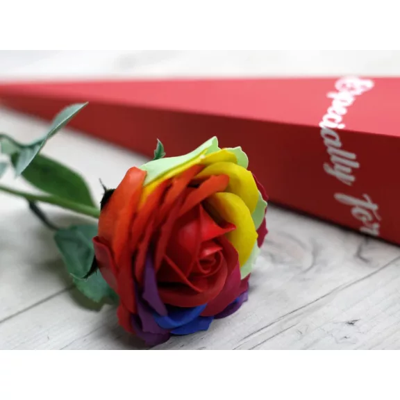 Luxus Seifenblume - Regenbogenrose
