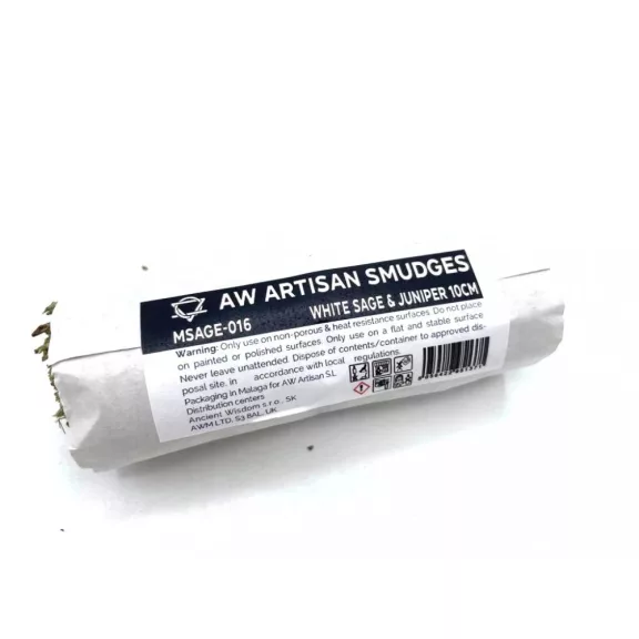 Verpacktes Räucherbündel – Weißer Salbei und Wacholder 10 cm Verpacktes Räucherbündel – Weißer Salbei und Wacholder 10 cm