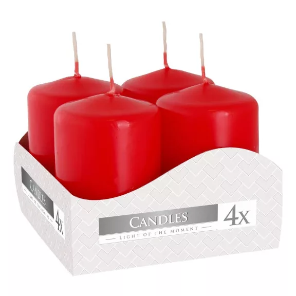 4er-Set Zylinderkerzen 40 x 60 mm – rot 4er-Set Zylinderkerzen 40 x 60 mm – rot