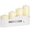 4er-Set Zylinderkerzen 50 mm (11/16/22/33H) – cremefarben