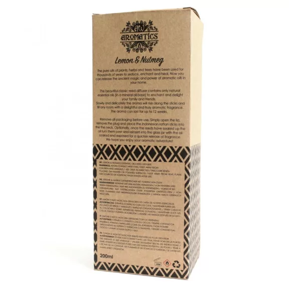 Zitrone & Muskatnuss Raumduft mit Bambusstäbchen 200ml