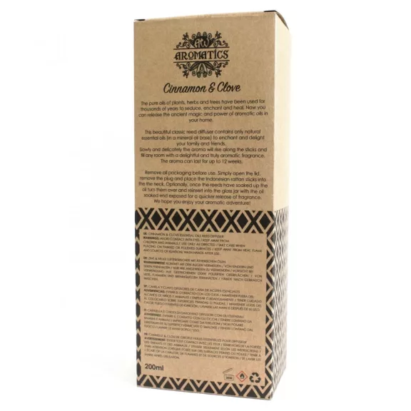 Zimt & Nelke Raumduft mit Bambusstäbchen 200ml